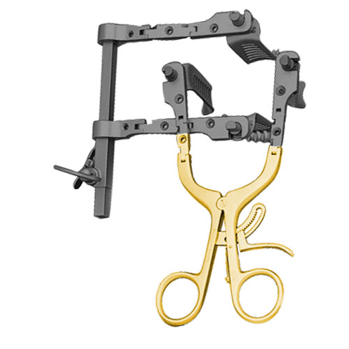 Cervicalino Spine Retractor Set with PEEK Blades (Gold & Black Coated)