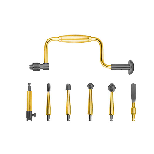 Hudson Cranial Drill Complete (Gold & Black Coated)