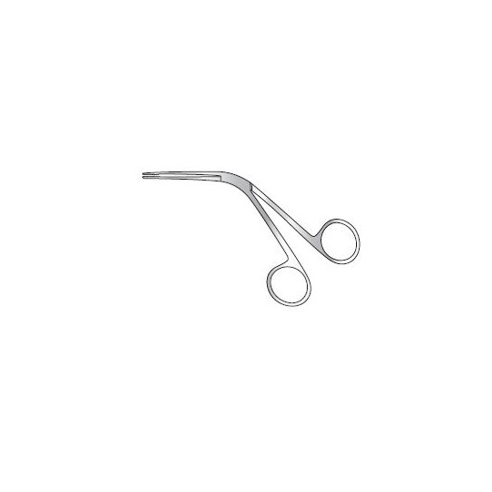 Tilley dressing forceps, angled, serrated ends