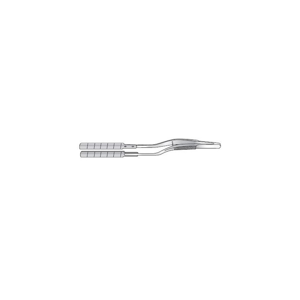 Scoville spatula forceps with depth marking lines on blades