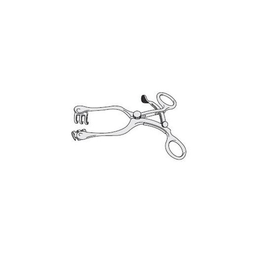 Cairns scalp retractor, curved, self retaining, swivel blades